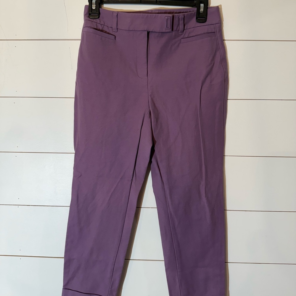 WHBM Purple Slim Crop Pants